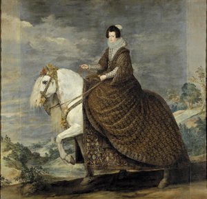 Königin Isabella von Bourbon zu Pferd