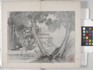 Album mit Landschaftsgemälden