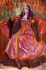 Frauenkostüm zur Zeit von Heinrich VII (1485-1509)