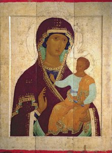 Madonna mit Kind Hodigitria, russische Ikone, 1502