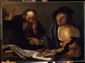 Heraklit und Demokrit von Dirck Baburen van
