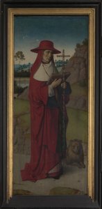 Der heilige Hieronymus, rechter Flügel des Triptychons des heiligen Erasmus, ca. 1460
