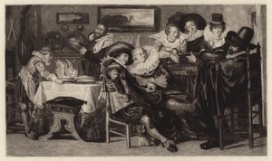 Das Mahl (Gravur) von Dirck Hals