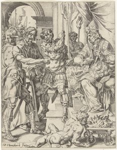 Christus vor dem Hohepriester Annas von Dirck Volckertsz. Coornhert (attributed to)