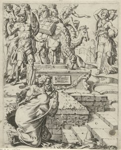 Rebekka trifft Eliëzer am Brunnen