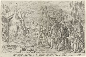 Kaiserliches Lager in Ingolstadt, 1546, Siege von Karl V. (Serientitel) von Dirck Volckertsz. Coornhert