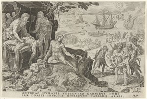 Kaiserliche Truppen von Karl V. fallen Zentralamerika ein, 1530 (Overwinningen van Karel V) von Dirck Volckertsz. Coornhert
