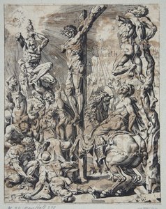 Der Tod Christi am Kreuz von Dirck Volckertsz. Coornhert