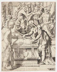 Das Scherflein der Witwe von Dirck Volckertsz. Coornhert
