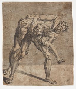Zwei Ringer von Dirck Volckertsz. Coornhert