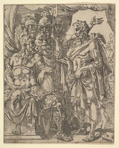 Achior bittet Holofernes für die Israeliten, aus Die Geschichte von Judith und Holofernes von Dirck Volkertsen Coornhert