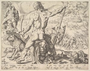 Gad, aus der Serie Die zwölf Patriarchen, 1550 von Dirck Volkertsen Coornhert
