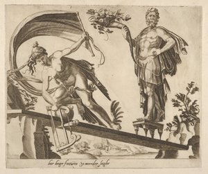 Wenn das Glück reichlich ist, wird der Fall tiefer sein aus Sechs Sprüchen über das Glück, ca. 1560 von Dirck Volkertsen Coornhert