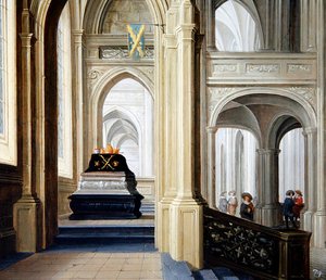 Kircheninneres mit königlichem Grabmal von Dirck van Delen