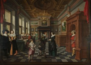 Eine dekorative Sequenz: Ein Innenraum von Dirck van Delen