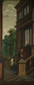 Eine dekorative Sequenz: Eine Außentreppe von Dirck van Delen
