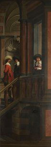 Eine dekorative Sequenz: Eine Außentreppe von Dirck van Delen