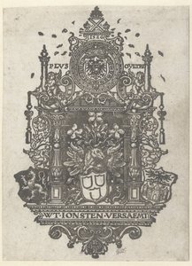 Wappen der Antwerpener Gilde des Heiligen Lukas, 1526 von Dirk Jacobsz Vellert