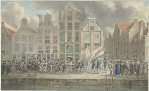 Anti-englische Demonstration in Rotterdam, 2. März 1781