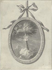 Emblem der Rotterdamer Übungsgesellschaft De Palmboom, 1785 von Dirk Langendijk