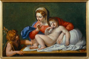 Die Jungfrau und das Jesuskind mit dem heiligen Johannes dem Täufer, auch Das Schweigen genannt