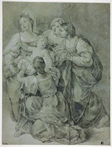 Gruppe von vier Frauen und Kind