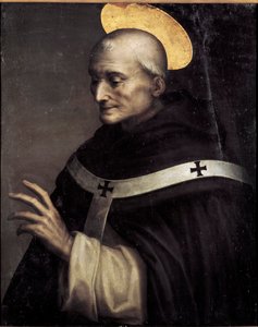 Der heilige Antonius segnet von Domenico Beccafumi