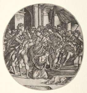 Die Enthauptung der heiligen Katharina von Domenico Campagnola
