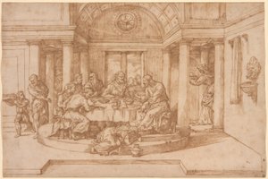 Christus im Haus des Simon, des Pharisäers von Domenico Campagnola