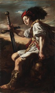 David mit dem Haupt des Goliath