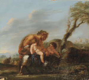 Satyr mit zwei Putten