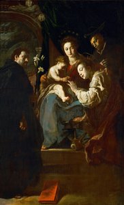 Barock: Die mystische Hochzeit der Heiligen Katharina mit den Heiligen Dominikus und Petrus Martyr