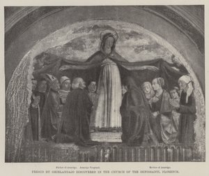 Fresko in der Kirche Ognissanti, Florenz entdeckt von Domenico Ghirlandaio