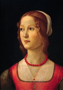 Porträt eines jungen Mädchens von Domenico Ghirlandaio