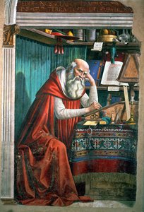 St. Hieronymus in seinem Arbeitszimmer (Detail)