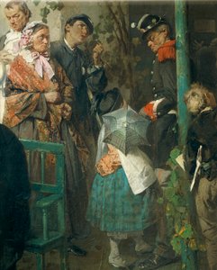 Nachricht vom Frieden von Villafranca (Detail) von Domenico Induno