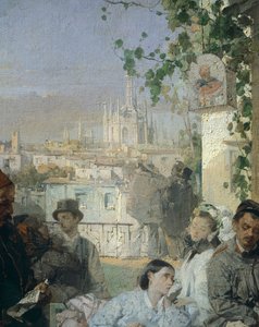 Nachricht vom Frieden von Villafranca (Detail) von Domenico Induno