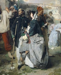 Nachrichten über den Frieden von Villafranca, von Domenico Induno (Detail) von Domenico Induno