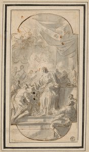 Christus spendet die Kommunion (Die Einsetzung der Eucharistie) von Domenico Mondo