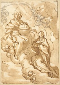 Vision der Dreifaltigkeit der seligen Maria Vittoria Fornari von Domenico Piola