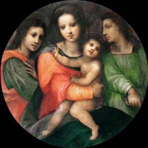 Madonna mit Kind und zwei Engeln