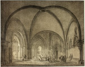 Taufhalle und Kreuzgänge im Dom zu Mainz, aus Sammlung denkwürdiger mittelalterlicher Gebäude in Deutschland