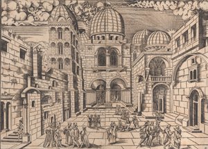 Die Kirche des Heiligen Grabes, Jerusalem, ca. 1546 von Domenico dalle Greche