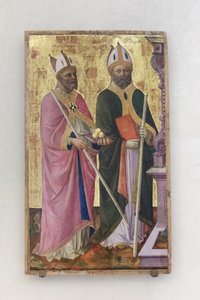 Die Heiligen Nikolaus und Justus, Teil des Altars von Domenico di Michelino
