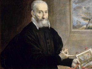 Porträt von Giulio Clovio, 1498-1578, ca. 1571 von Dominico El Greco