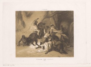 Willem mit dem Horn, Graf von Orange, bekämpft die Mauren von Dominicus Anthonius Peduzzi