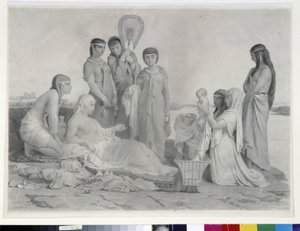 Moses rettet Wasser (Zeichnung)
