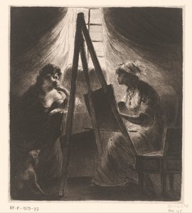 Elisabeth Vigée-Le Brun porträtiert eine Frau von Dominique Vivant Denon (baron)