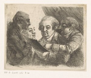 Porträt von vier Brüdern der Familie Terres, Buchhändler in Neapel
