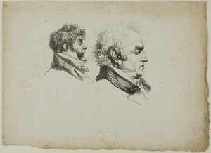 Profilporträt der Drucker Brunet und Lasteyrie von Dominique Vivant Denon